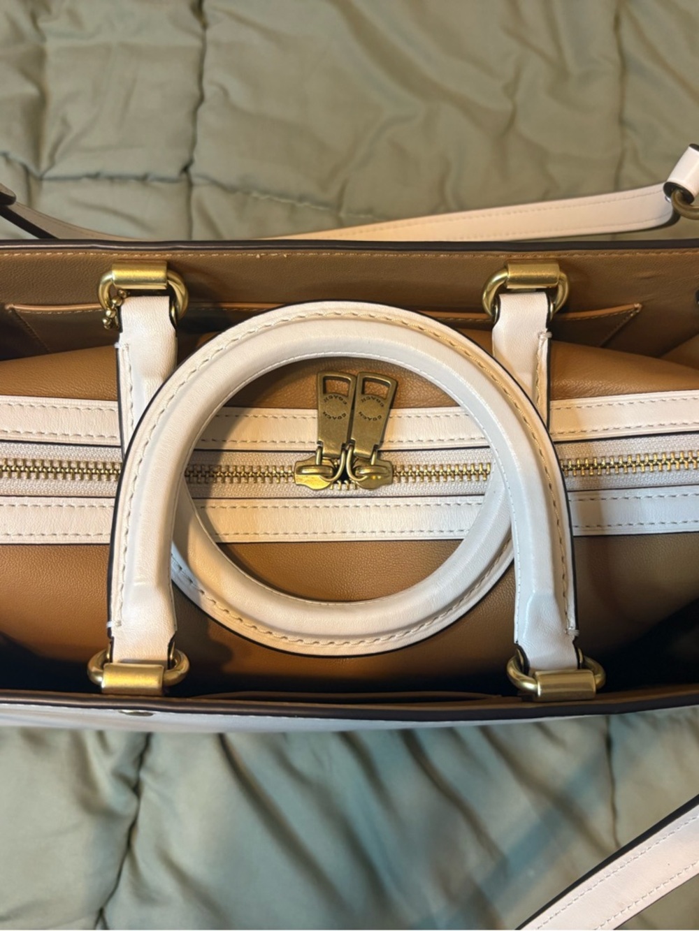 Coach 1941 Rogue 30 Chalk White Glovetanned Leather Satchel Bag - Picture 5 of 16